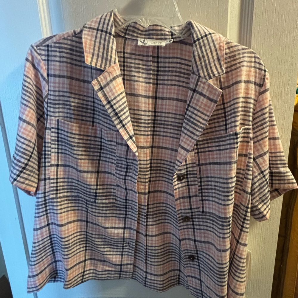 Carve Designs Pink and Navy Checkered Shirt